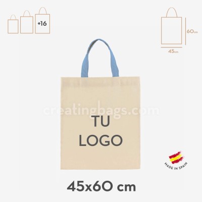 Cloth bags ecologicas with handles of colors