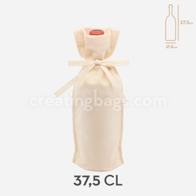 Tasche aus Baumwolle für Flaschen 37,5 cl