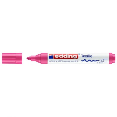 Markers to paint on cotton or jute Edding 4500 coarse tip pink neon