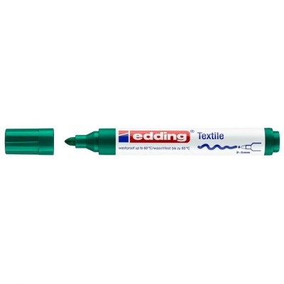 Markers to paint on cotton or jute Edding 4500 coarse tip green