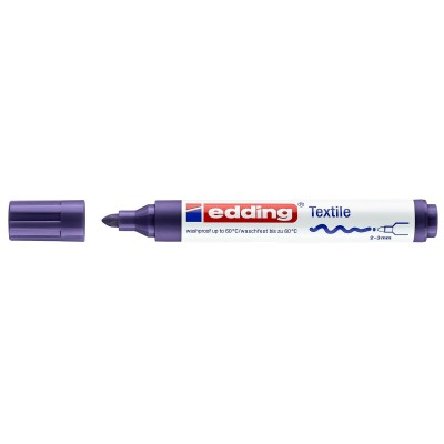 Markers to paint on cotton or jute Edding 4500 coarse tip purple
