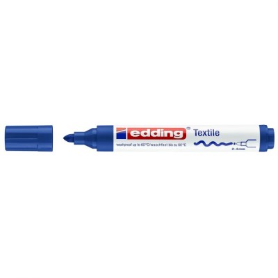 Markers to paint on cotton or jute Edding 4500 coarse tip blue