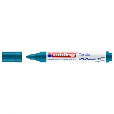 Markers to paint on cotton or jute Edding 4500 coarse tip oriental blue
