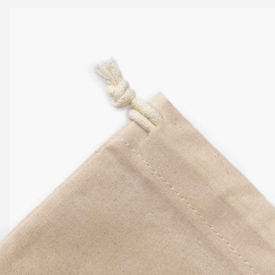 Bolsitas de tela de algodón personalizada con cierre natural