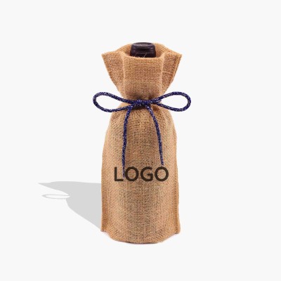 Jute drawstring bags with fantasy laces