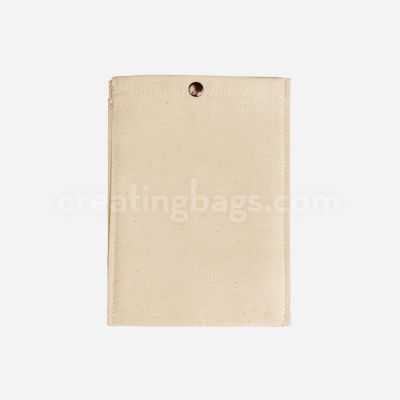 Bolsa de algodão com formato de bolsa e fecho de pressão