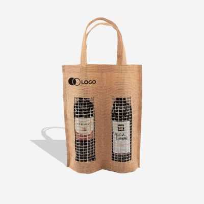 Carrying case for two bottles of 75 cl
