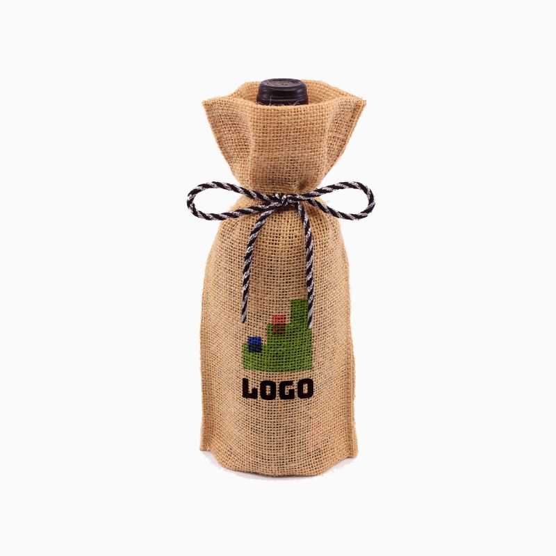 Jute bag with fantasy laces