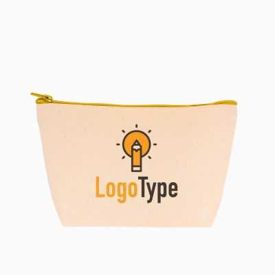 Cotton toiletry bag with base