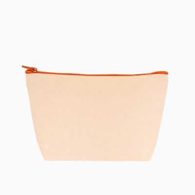 Cotton toiletry bag with base