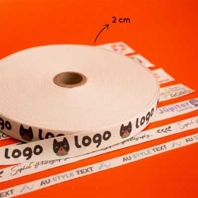 Ruban imprimé de coton avec votre logo, le design ou le texte