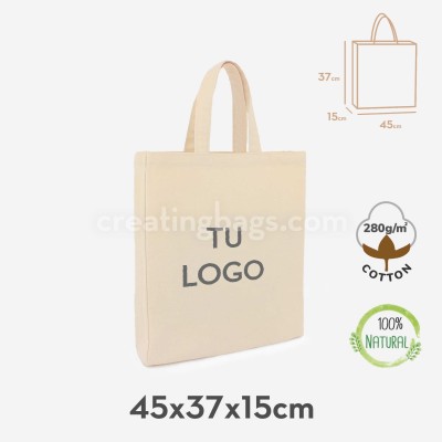 Tote bags with carrying handles are short